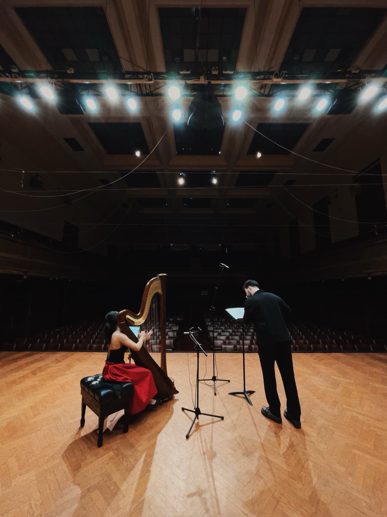 Irina performing in a concert hall